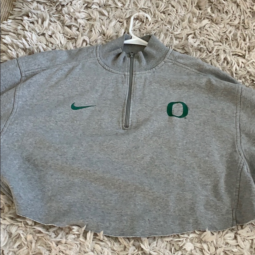 Oversized cropped Oregon zip up